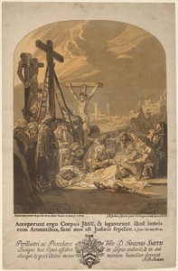 Descente de croix - John Baptist Jackson, after Rembrandt van Rijn
