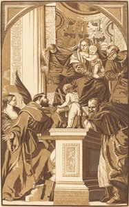 Sainte Famille et Quatre Saints - John Baptist Jackson after Veronese