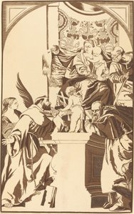 Sainte Famille et Quatre Saints - John Baptist Jackson after Veronese
