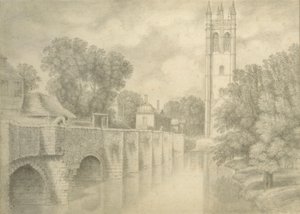 Pont et tour de Magdalen, 18e siècle - John Baptist Malchair