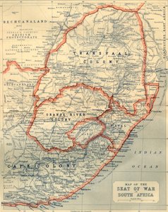 Carte du théâtre de la guerre en Afrique du Sud, 1901 - John Bartholomew