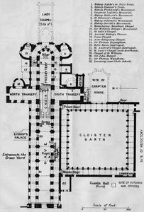 Cathédrale de Norwich, 20ème siècle - John Bartholomew