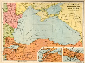 Mer Noire : Bosphore et Dardanelles, c1914, c1920 - John Bartholomew and Son