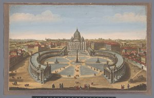 Vue de la place Saint-Pierre et de la basilique Saint-Pierre au Vatican