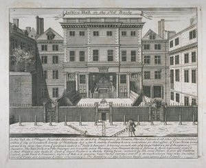 Vue de la salle de justice, Old Bailey, c.1740