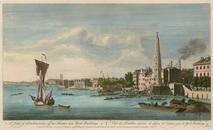 Vue de Londres prise sur la Tamise près des York Buildings - John Boydell