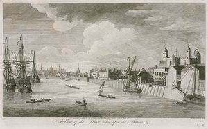 Vue de la Tour de Londres prise sur la Tamise - John Boydell