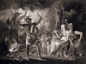 Macbeth, les trois sorcières et Hécate - John Boydell