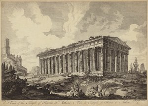 Vue du temple de Thésée, Athènes, Grèce - John Boydell