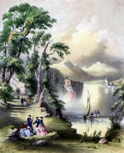 Le lac de Killarney avec les ruines de l
