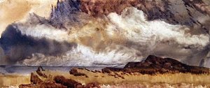 Brume se levant dans les Highlands - John Brett