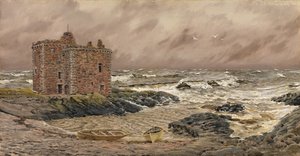 Vent du sud-est au château de Portencross, 1886