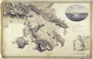Plan des environs du port anglais et de Monks Hill sur l