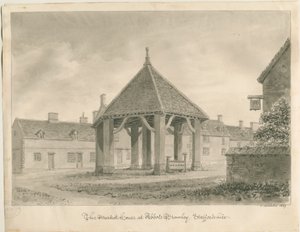 Abbots Bromley - Maison du marché et stocks (1839) - John Buckler