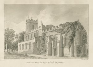 Église de Blithfield : dessin sépia