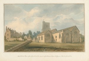 Buckinghamshire - Église de Chenies et vestiges du manoir, 1824 - John Buckler