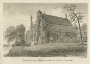 Abbaye de Burton-upon-Trent : dessin sépia