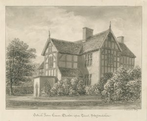 Burton-upon-Trent - Ordish Farm House (dessin sépia, 1839) - John Buckler