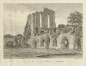 Abbaye de Croxden : dessin sépia
