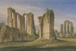 Abbaye de Croxden : aquarelle - John Buckler
