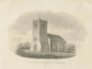 Église de Dunston : dessin sépia - John Buckler
