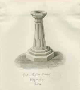 Fonts baptismaux dans la chapelle Calton - Maintenant 