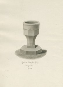 Fonts baptismaux dans la chapelle de Statfold - John Buckler