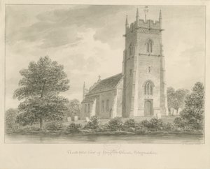Église de Haughton : dessin sépia