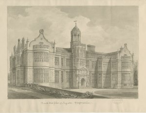 Ingestre Hall : dessin sépia - John Buckler