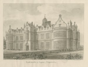 Ingestre Hall : dessin sépia - John Buckler
