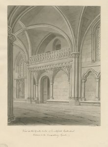 Intérieur de la cathédrale de Lichfield - Entrée de la cour de l