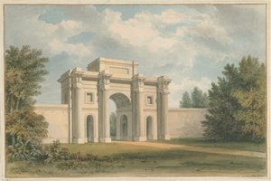 Leicestershire - Gopsall House - La Porte, 1820 - John Buckler