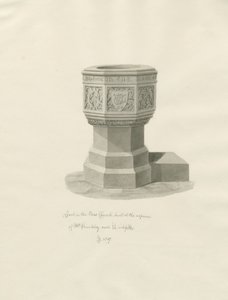 Lichfield - Fonts baptismaux dans l