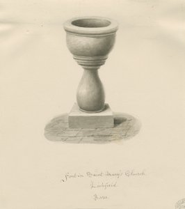 Lichfield - Fonts baptismaux dans l