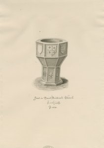 Lichfield - Fonts baptismaux dans l