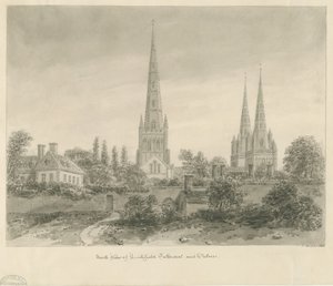 Cathédrale de Lichfield - Vue nord - John Buckler