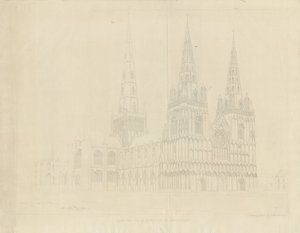Cathédrale de Lichfield - Vue Nord-Ouest