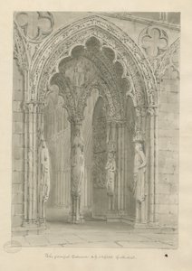 Cathédrale de Lichfield - Porte ouest - John Buckler