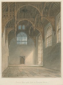Middlesex - Hampton Court - Intérieur du hall, 1821 - John Buckler