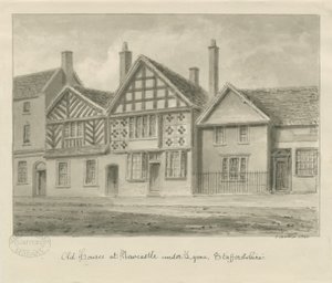 Newcastle-under-Lyme - Vieilles maisons (1840) - John Buckler