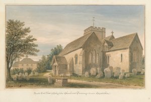 Oxfordshire - Église de Shiplake et maison du presbytère, 1830 - John Buckler