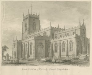 Église de Penkridge : dessin sépia