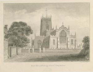 Église de Penkridge : dessin sépia