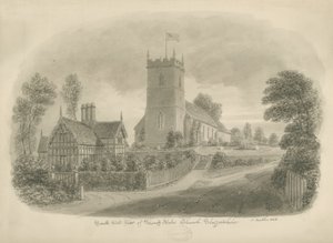 Église de Sheriffhales : dessin sépia