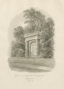 Shugborough - Monument : dessin sépia - John Buckler