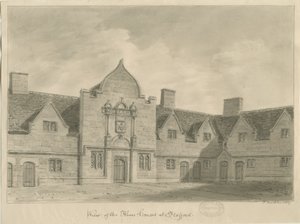Stafford - Maisons de charité : dessin sépia, 1837 - John Buckler