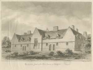 Stafford - Maisons de charité : dessin sépia, 1841 - John Buckler