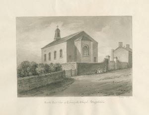 Chapelle de Thursfield : dessin au lavis sépia