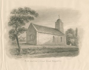 Église de Tixall : dessin au lavis sépia, nd [?1841] - John Buckler