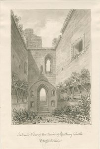 Château de Tutbury - Intérieur des ruines - John Buckler